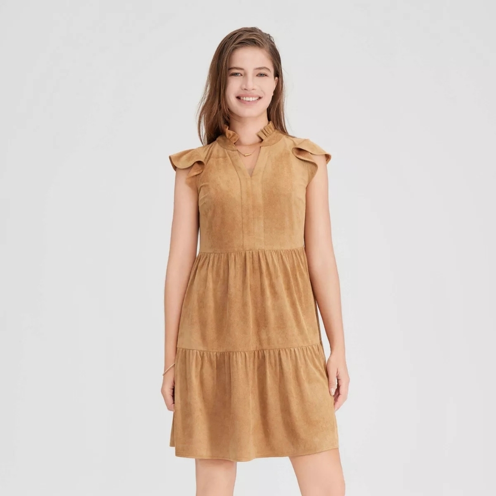 Universal Thread Women's Tan Mini Dress Color Camel
